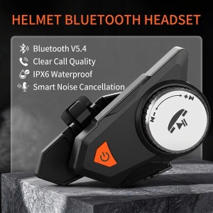Headset Bluetooth Techstar MotoCom pentru casca moto, apeluri hands-free, muzica si navigatie