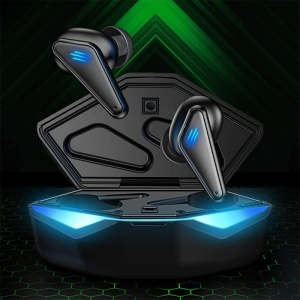Casti wireless Techstar K55 rezistente la apa cu indicator luminos verde