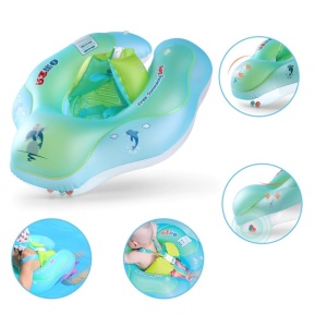 Colac Gonflabil Marime S pentru Bebelusi 15cm Talie, Circular cu dublu set de inele prindere - Img 2