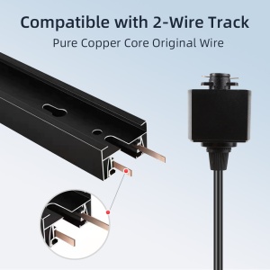 Corp spot LED suspendat compatibil sina 2 fire tip pendul 10W lumina calda 3000K detaliu conector