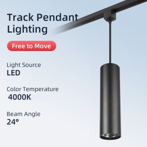 Spot LED suspendat pentru sina 2 fire, design modern, reglaj unghi, lumina neutra 4000K