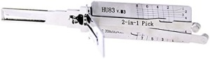 Decodor Lishi HU83 v3 vedere frontala, compatibil Peugeot Citroen Fiat MINI