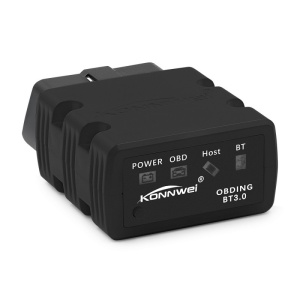 Adaptor diagnoza auto KONNWEI KW902 Bluetooth, vedere din față cu port OBD2