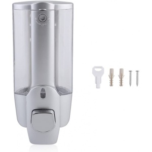 Dozator De Sapun, Argintiu, Montaj Perete, 350ml - Img 3