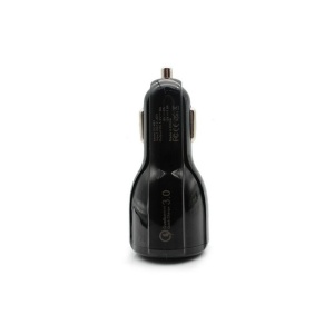 Incarcator Auto Dual 2 USB Techstar® Qualcomm Quick Charge 3.0 Adaptor 9V 2A Bricheta Negru - Img 3