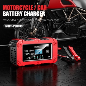 Redresor inteligent Techstar BC-1206 rosu cu functie Repair pentru baterii auto moto