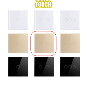 gama culori intrerupator touch techstar doua faze gold negru alb