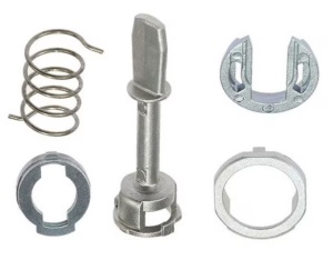 Kit reparatie incuietoare yala usa auto Techstar, compatibil VW Passat B5 Lupo Bora Golf 4 Audi A3 A4 A6, 1996–2005, 5 piese metalice, 3B0837167