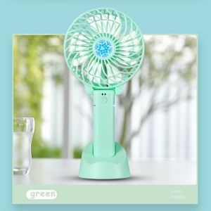 Mini Ventilator Techstar®, Alimentare USB si Acumulator 18650, 3 Viteze, 4.5W, Verde - Img 3