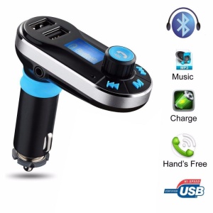 Modulator FM Techstar® BG02, Car Kit Bluetooth si MP3, Incarcator Auto, Doua Porturi USB, AUX in, Telecomanda - Img 5