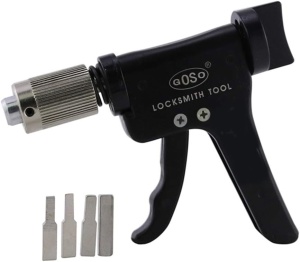 Pistol de deblocare GOSO pentru rotirea cilindrului de blocare, cu 4 varfuri interschimbabile