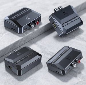 Receiver Audio Bluetooth Techstar T59 prezentat din mai multe unghiuri