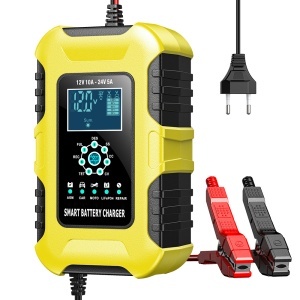 doua redresoare inteligente baterii auto FOX SUR alaturate pe fundal alb