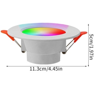 Resigilat Spot Led RGB inteligent Techstar® ,5W, 2700-6500K, Control vocal, compatibil cu Amazon Alexa si Google Home, WiFi 2.4 GHz, Alb - Img 5