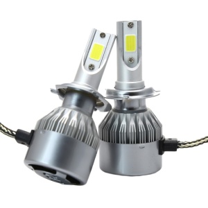 Set 2 becuri LED auto Techstar C6 H7, 3800 lumeni, 36W, pentru faruri auto