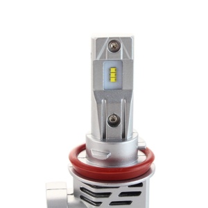 Set 2 LED-uri Auto Techstar® M3, H11, 40w, 8000 Lumeni, 6500K, AUTO, 12-24 Volti, ZES, Canbus, Miez Cupru, Radiator Aluminiu - Img 2