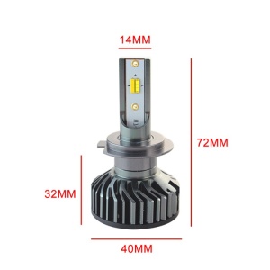 Set 2 LED-uri Auto Techstar® P8, H7, 40w, 4000 Lumeni, 3000K, 4500K, 6000K, AUTO, 12-24 Volti, ZES, Canbus, Miez Cupru, Radiator Aluminiu - Img 5