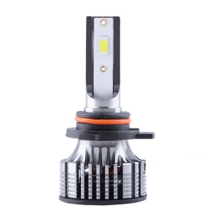 Set 2 LED-Uri Auto Techstar® V8, 9012, 120W, 12-24V, 15000 Lumeni, 6000K, Unghi Fascicul 360°, CSP 3570, Canbus, Radiator Aluminiu, Racire Cooling Tech, Argintiu - Img 4