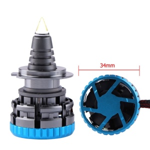 Set 2 LED-uri Auto Techstar® V8/A9, H7, 40w, 4000 Lumeni, 6500K, AUTO, 12-24 Volti, EPISTAR, Canbus, 360°, Radiator Aluminiu - Img 5