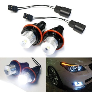Set 2 LED-uri Marker Techstar® Angel Eyes, 5W, BMW E39,E61,E63,E65,X5, 6500K, Aluminiu - Img 4