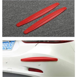 banda protectie auto techstar rosu textura fibra carbon 40cm