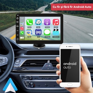 Sistem Multimedia Techstar® Navigatie Apple Carplay/Android 7095P, Ecran Touch 7 Inch 1080P Full HD, Bluetooth 5.0, Mirror Link/Card TF/USB/AUX, Negru - Img 8