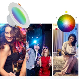 utilizare spot led rgb techstar in living modern