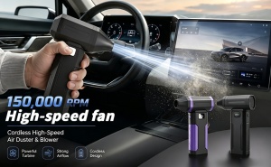 Utilizare suflanta portabila Techstar pentru indepartarea prafului din bord si interior auto