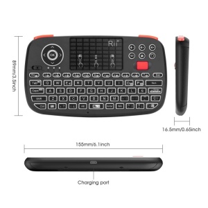 Tastatura Techstar® Rii i4, Dual Mode, Wireless, Bluetooth 3.0, Scroll, TouchPad, Controller, Iluminata - Img 10