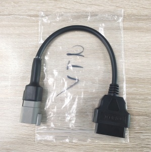 Detaliu mufe: OBD2 16 pini female si conector rotund 6 pini pentru ATV/UTV