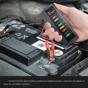 Tester Baterie si Alternator Auto Techstar® , Conectare direct la baterie, 12V, Usor de utilizat - Img 6