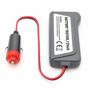 Tester baterie auto Techstar cu afisaj LED multicolor si cablu cu mufa 12V