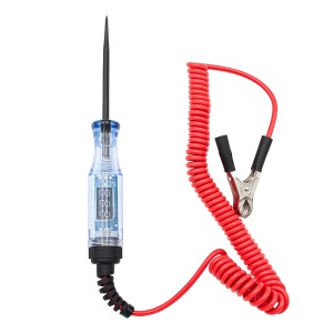 Tester electric auto cu afisaj digital 5–120V DC, sonda metalica, clema crocodil, cablu spiralat, pentru instalatia electrica auto/moto/camioane - Img 11