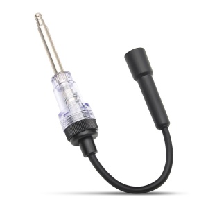 Ansamblu tester scânteie în linie, capete metalice și tub clar