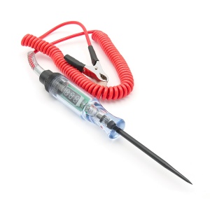 Tester tensiune 6–24V DC – vedere diagonala cu sonda si cablu