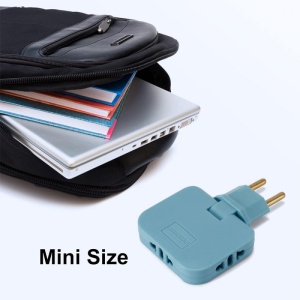 Adaptor electric albastru dimensiune mini pentru bagaj