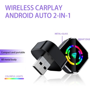 Techstar M17+ - conectare wireless CarPlay/Android Auto, interfata pe ecranul masinii (imagine demonstrativa)