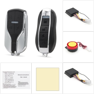 Alarma Antifurt Motocicleta Techstar 12V cu Telecomanda, Sirena 120-125dB, Senzor Vibratii, IP55, Acumulator 700mAh, USB-C, 315MHz
