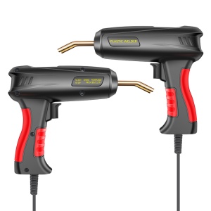 Aparat sudura plastic Techstar 200W comparatie fata spate pistol de sudura