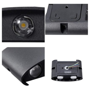 Aplica Exterior Techstar® LED Light C20, Putere 4W, A+, Rezistenta la Apa si Praf, Alb Rece, 6000K, Aluminiu, Negru - Img 2