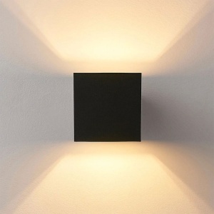 aplica led neagra lumina neutra design cub modern techstar