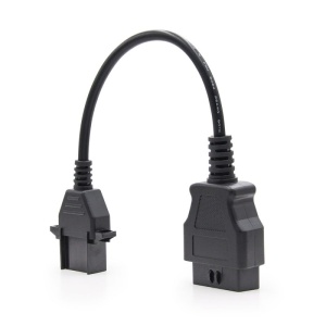 Adaptor Volvo 8 pini la OBD2 16 pini, cablu flexibil cu mufe negre