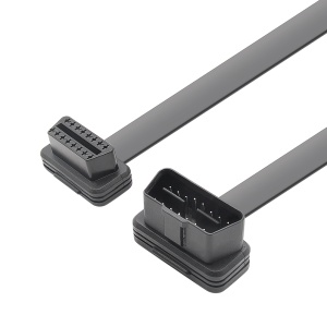Detaliu mufe OBD2 J1962 Tip A low-profile, panglica plata 60 cm, extensie 16 pini