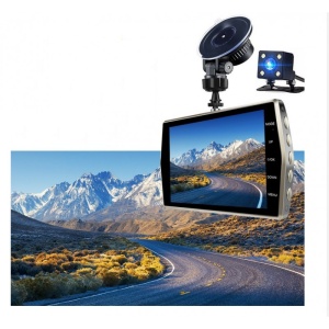 Camera Video Auto DVR Dubla FullHD Techstar® T667 Unghi 170° Display 4", Senzori Miscare si Night Vision - Img 3