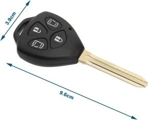 carcasa cheie toyota 4 butoane cu lamela toy43