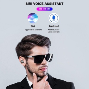 Casti F9 Mini Smart TWS Techstar®, Wireless, Bluetooth V5.0, SplashResistent, Touch, iOS, Android, Negru - Img 6