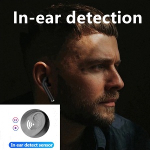 Casti i9000 TWS AIR 2 Techstar®, Bluetooth 5.0, Wireless QI, Pentru Android si iOS, Negru - Img 4