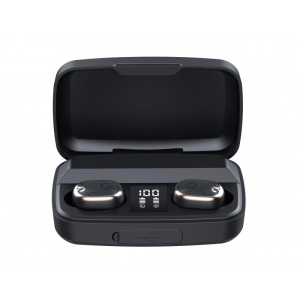 Casti Smart Techstar® TWS S17S , Wireless, Bluetooth V5.0, HD Audio, Touch, IPX4, iOS, Android, 1500mAh, Type-C, Negru - Img 1
