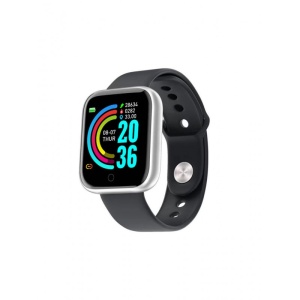 Ceas Smartwatch Techstar® Y68, 1.30 inch IPS, Bluetooth 4.0, Monitorizare Puls, Tensiune, Alerte Sedentarism, Hidratare, Argintiu - Img 4