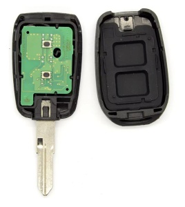 Cheie auto cu două butoane și cip PCF7961M vizibil